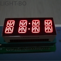 จอแสดงผล LED 7 ตัวอักษรและตัวเลข 4 ส่วนสีแดงสดสำหรับแผงหน้าปัด